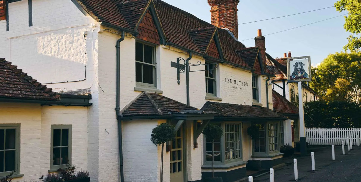 The front of The Mutton At Hazeley Heath pub