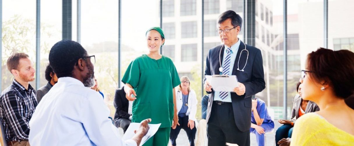 Medical experts in focus group workshop